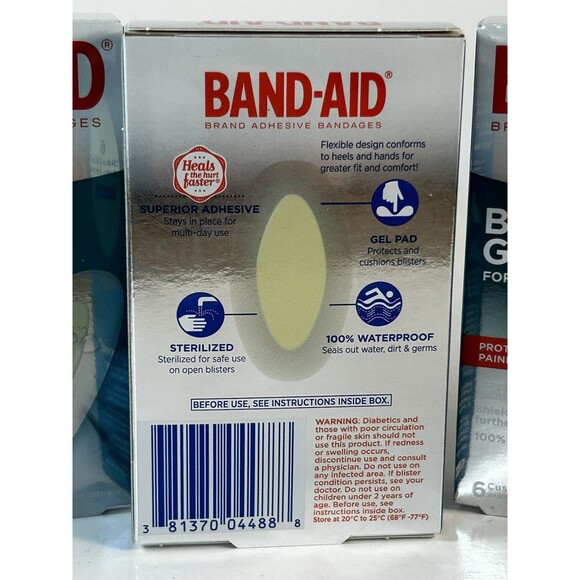 Band Aid Blister Gel Guard For Heels Blister Protection Waterproof Bandaid 24 Ct - Picture 4 of 4